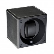 SwissKubik Leather Single Black Leather - White Stitches SK01.CV001