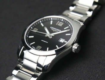 Longines Conquest Classic Black Dial Stainless Steel Mens Watch 40mm L27854566