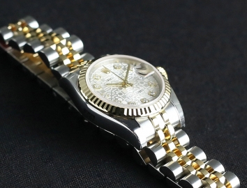 Rolex Datejust Lady 26mm 179173G White Jubilee Dial