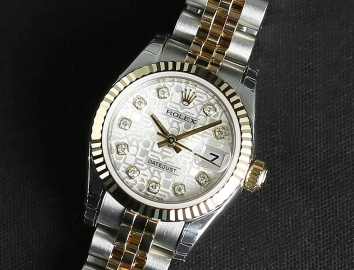 Rolex Datejust Lady 26mm 179173G White Jubilee Dial