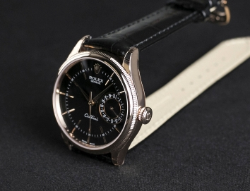 Rolex Cellini Date Watch 39mm 50515 Black Dial
