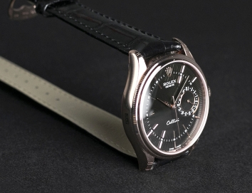 Rolex Cellini Date Watch 39mm 50515 Black Dial